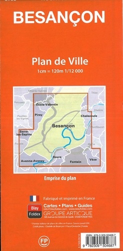Besançon. 1/12 000, recto/verso  Edition 2019