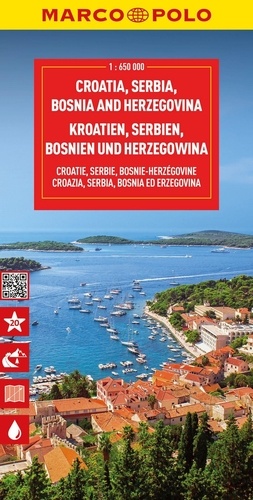 Croatie, Serbie, Bosnie-Herzégovine. 1/650 000
