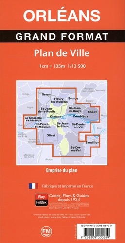 Orléans grand format. 1/13 500  avec 1 Plan détachable