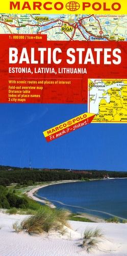  Marco Polo - Pays baltes - Estonie, Lettonie, Lituanie 1/800 000.