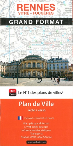 Rennes, Vitré - Fougères. Grand format 1/12 000  avec 1 Plan détachable
