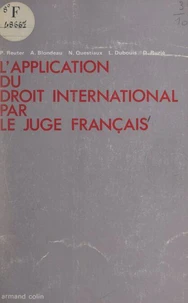 L'application du droit international par le juge français
