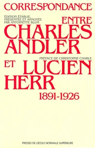 Correspondance entre Charles Andler et Lucien Herr