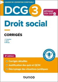 DCG 3 - Droit social - Corrigés - Réforme 2026-2027