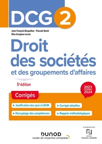 Droit des sociétés et des groupements d'affaires DCG 2