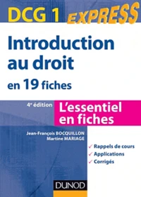 Introduction au droit DCG 1 en 19 fiches