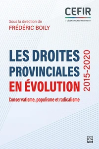 Les droites provinciales en evolution (2015-2020)