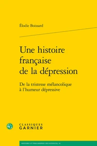 Une histoire francaise de la dépression