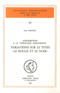 Contribution à la titrologie romanesque