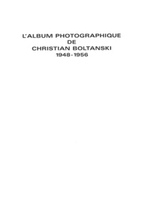 L'album photographique de Christian Boltanski