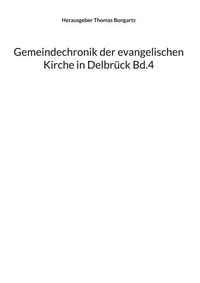 Gemeindechronik der evangelischen Kirche in Delbrück