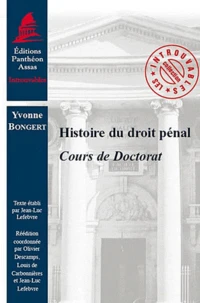Histoire du droit pénal