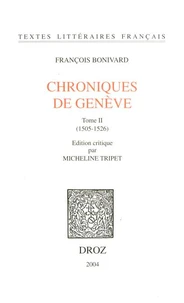 Chroniques de Genève