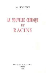 La Nouvelle Critique de Racine