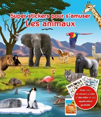  Book'N'App - Les animaux - Avec plein de stickers à coller et décoller et une application gratuite.