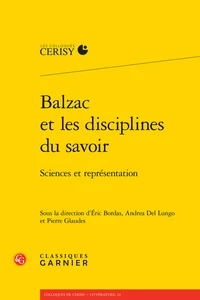 Balzac et les disciplines du savoir