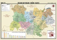 Poster géographique Auvergne - Rhône-Alpes
