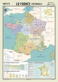 Poster géographique La France (métropole)