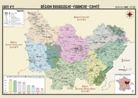 Poster géographique région Bourgogne - Franche-Comté