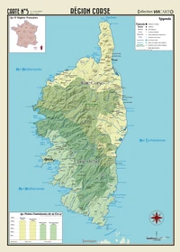 Poster géographique région Corse