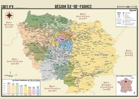 Poster géographique région île-de-France