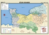 Poster géographique région Normandie