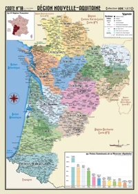 Poster géographique région Nouvelle-Acquitaine