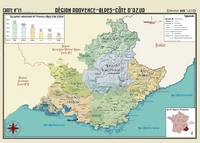 Poster géographique région Provence-Alpes-Côte d'azur