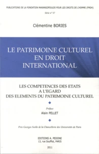 Le patrimoine culturel en droit international
