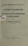 Boris Mirkine-Guetzévitch et  Institut international de droi - Le régime parlementaire dans les constitutions européennes d'après guerre - Rapport présenté à la session de 1937.