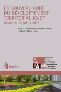 Le nouveau code du développement territorial (CODT)
