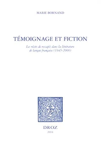 Témoignage et fiction