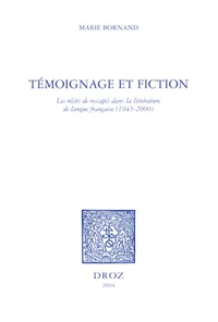 Témoignage et fiction