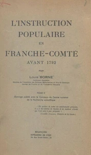 L'instruction populaire en Franche-Comté avant 1792 (2)