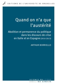Quand on a que l'austérité
