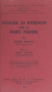Sociologie du référendum dans la France moderne