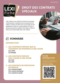 Droit des contrats spéciaux