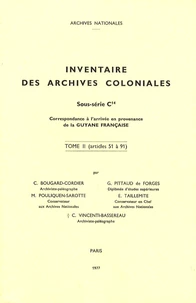 Inventaire des archives coloniales