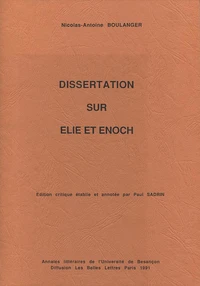 Dissertation sur Elie et Enoch
