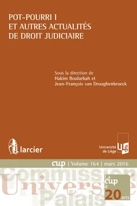 Pot-pourri 1 et autres actualités de droit judiciaire