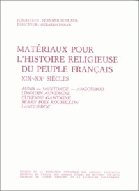 Matériaux pour l'histoire religieuse du peuple français, 19e-20e siècles.