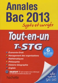Tle STG Tout-en-un Annales Bac 2013
