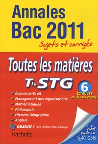 Toutes les matières Tle STG