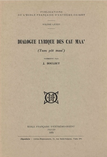 Boulbet Jean - Dialogue lyrique des Cau Maa' - (Tam pöt maa').