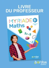 Myriade - Maths 5e - 2026 - Livre du professeur