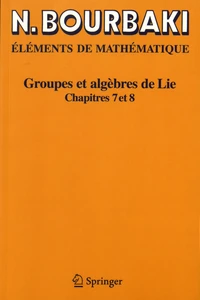 Groupes et algèbres de Lie