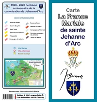Carte de la France mariale de Jeanne d'Arc