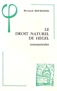 Le Droit naturel de Hegel (1802-1803)