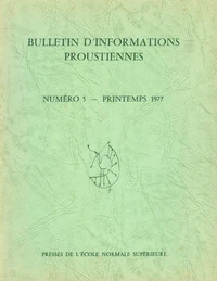 Bulletin d'informations proustiennes n° 5