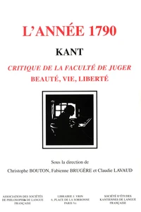 L'année 1790 Kant